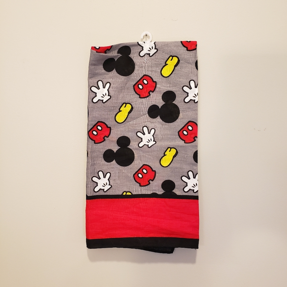 Disney Mickey Mouse Handkerchief Bandana Scarf 100% Cotton 22" x 22"